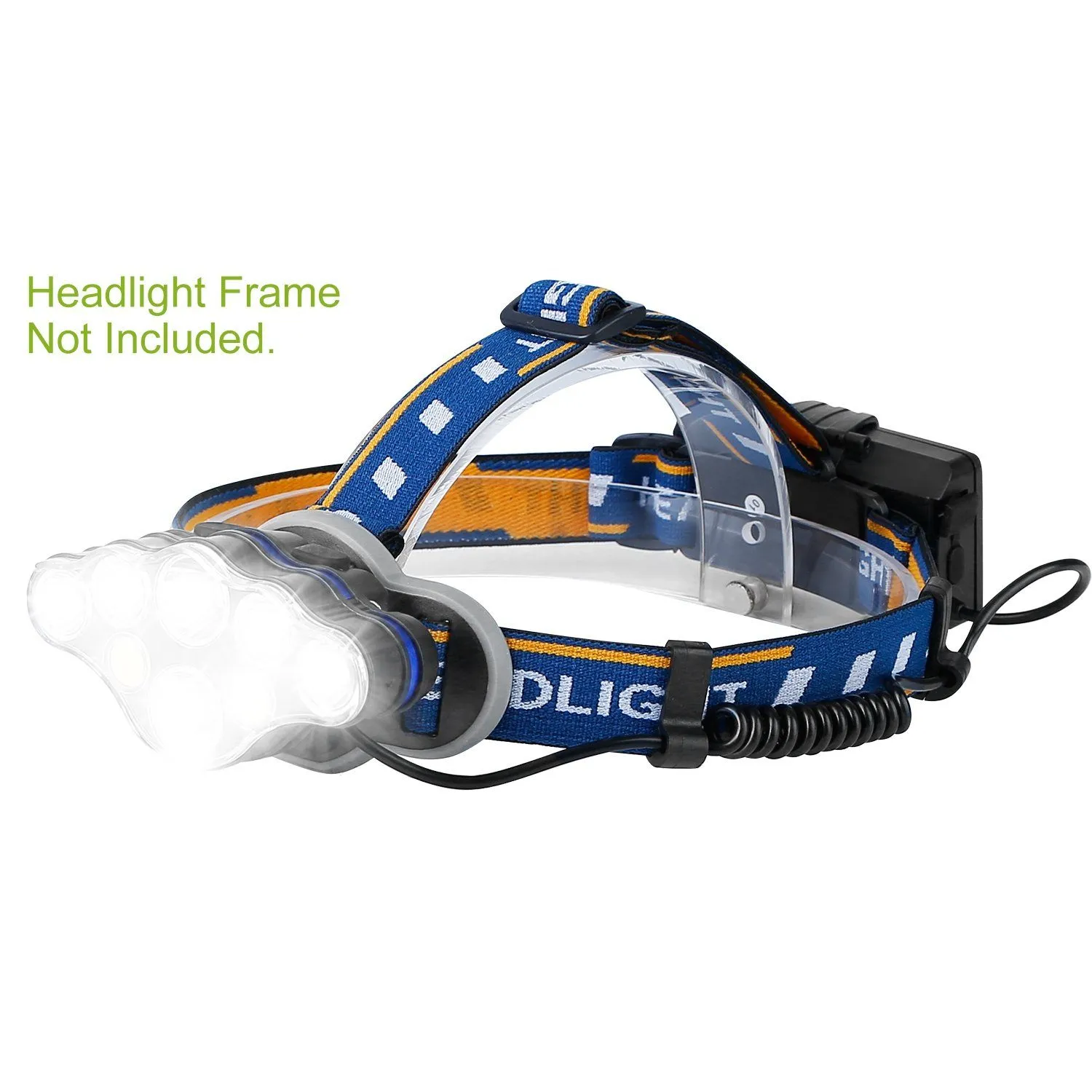 20000LM Rechargeable LED Headlamp with 8 Lighting Modes