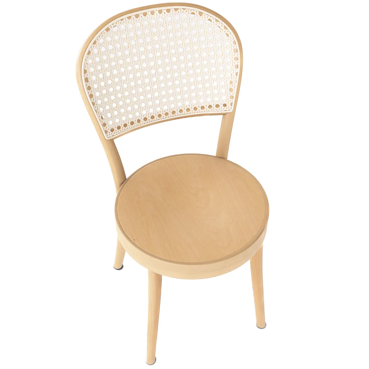 314 Wood Seat Mesh/Cane Back Chair