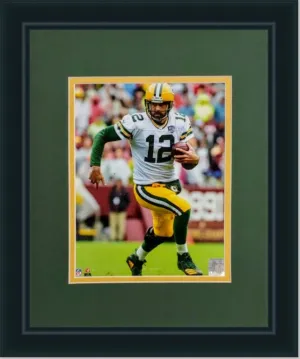 Aaron Rodgers Run - Greenbay Packers Framed NFL Print