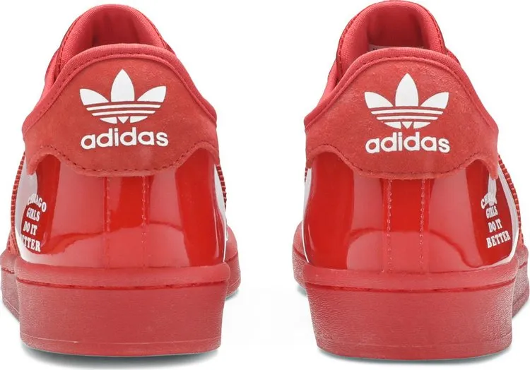 Adidas Fat Tiger Workshop x Superstar 'Chicago Girls Do It Better' Sneakers, Red