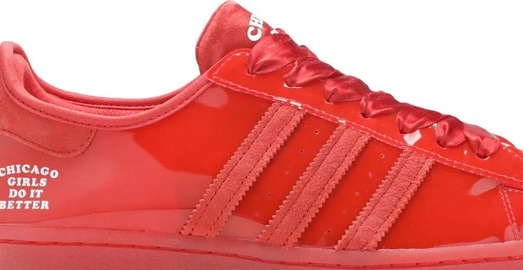 Adidas Fat Tiger Workshop x Superstar 'Chicago Girls Do It Better' Sneakers, Red