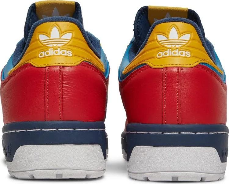 Adidas Human Made x Rivalry Low 'Scarlet Aqua' sneakers, blue