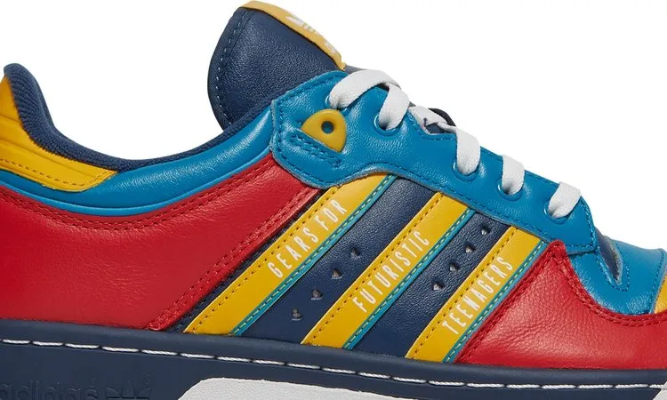 Adidas Human Made x Rivalry Low 'Scarlet Aqua' sneakers, blue