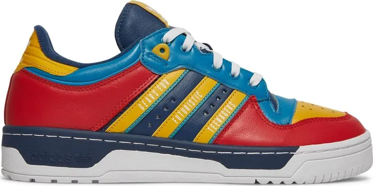 Adidas Human Made x Rivalry Low 'Scarlet Aqua' sneakers, blue