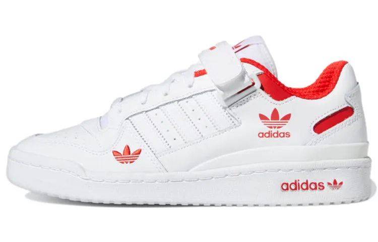 Adidas Originals Forum Low Cloud sneakers, white/red