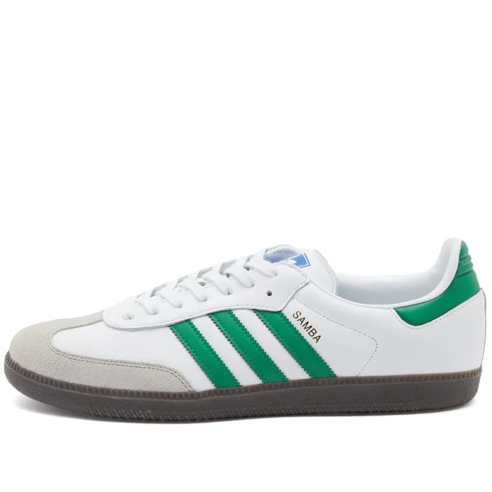 Adidas Samba OG sneakers, white/green