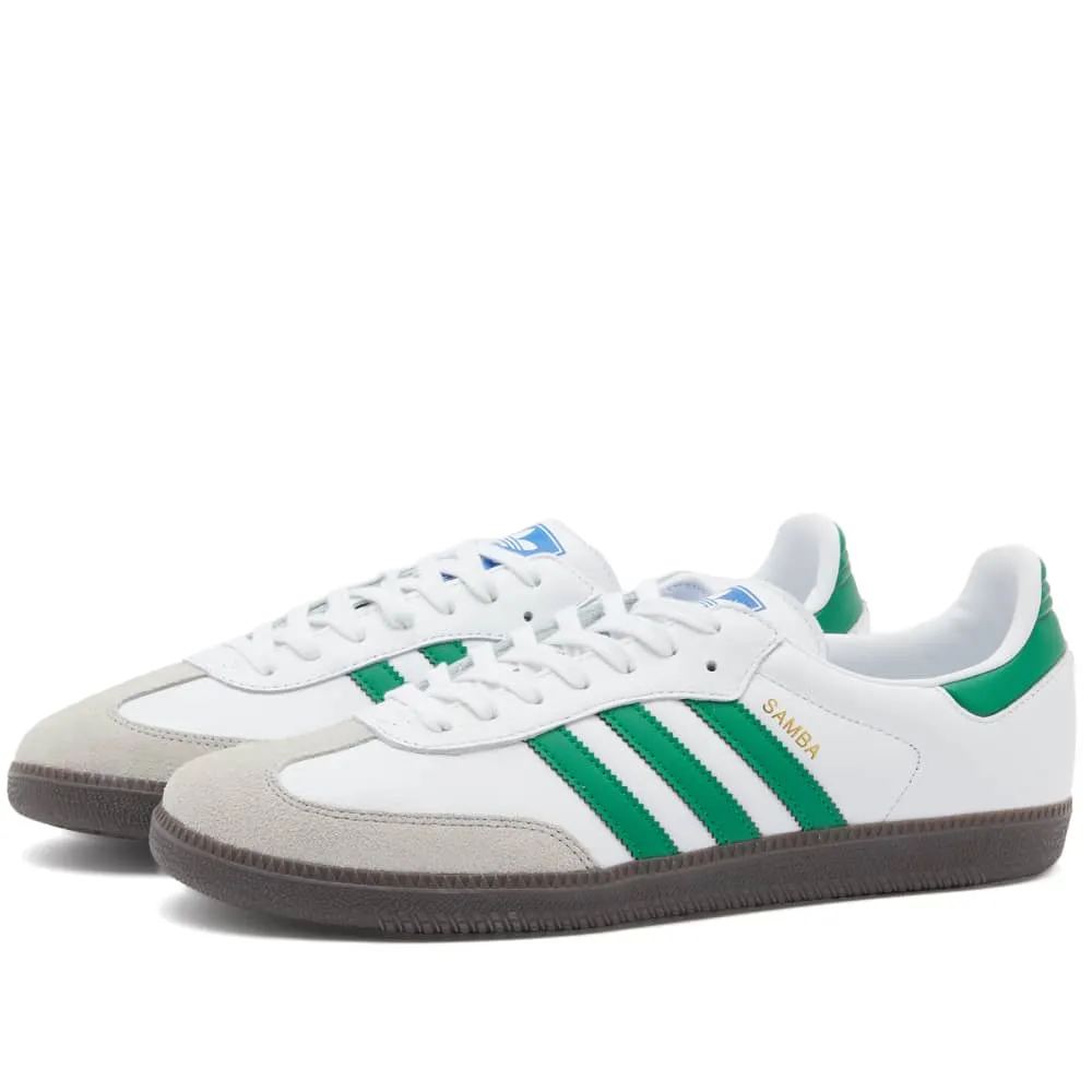 Adidas Samba OG sneakers, white/green