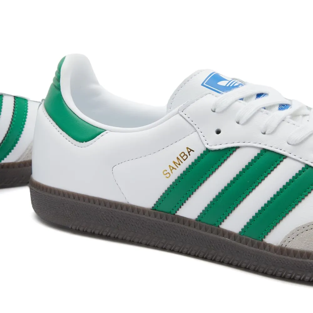 Adidas Samba OG sneakers, white/green