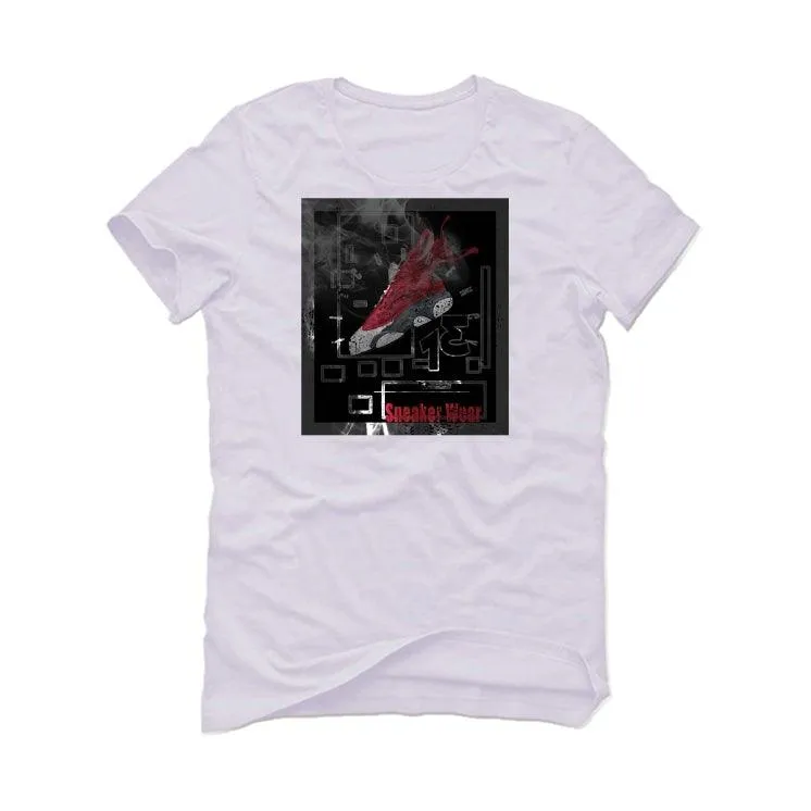 Air Jordan 13 Flint Red 2021 White T-Shirt (Splash 13 Sneaker)