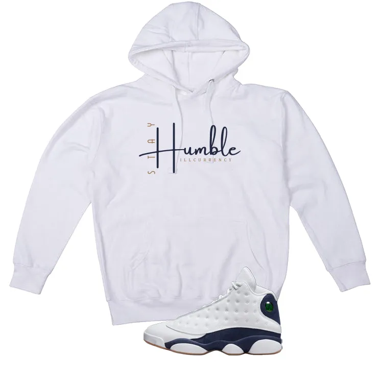 Air Jordan 13 Midnight Navy White T-Shirt (Stay Humble)| illcurrency