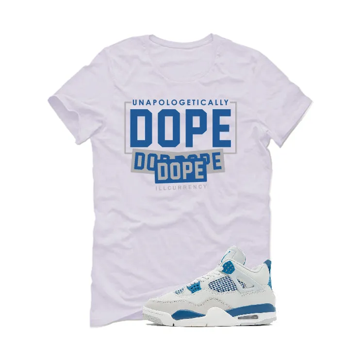 Air Jordan 4 “Military Blue” | illcurrency White T-Shirt (DOPE)