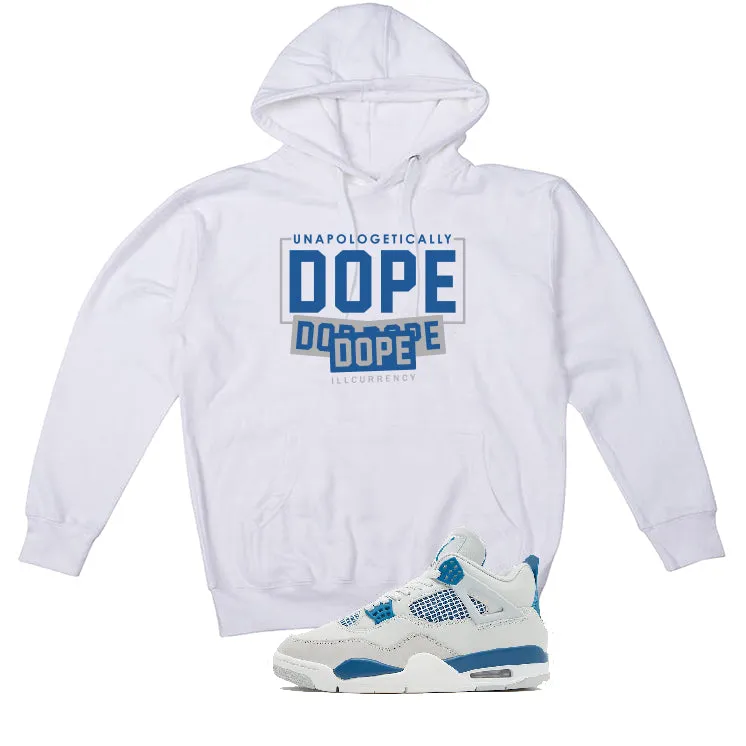 Air Jordan 4 “Military Blue” | illcurrency White T-Shirt (DOPE)