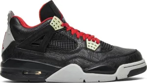 Air Jordan 4 Retro Rare Air Laser Sneakers, Black