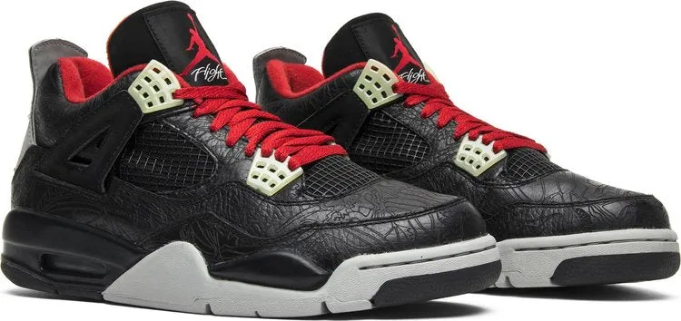 Air Jordan 4 Retro Rare Air Laser Sneakers, Black