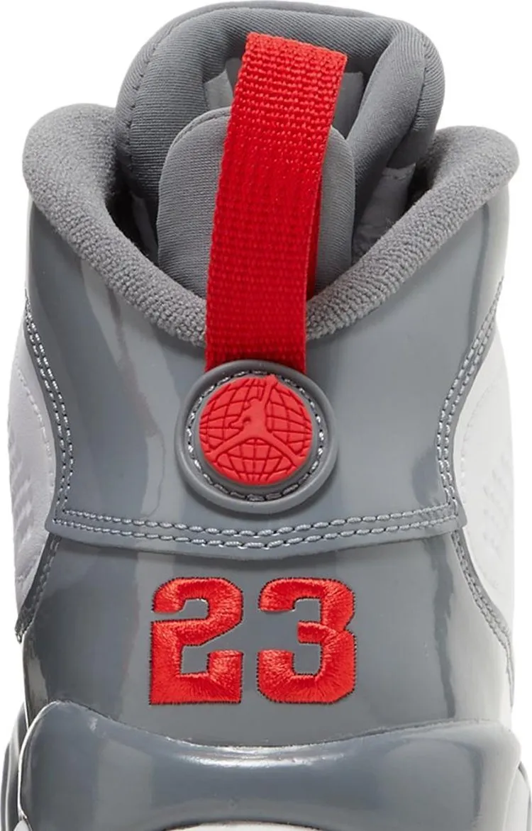 Air Jordan 9 Retro GS Fire Red, gray