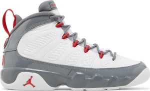 Air Jordan 9 Retro GS Fire Red, gray