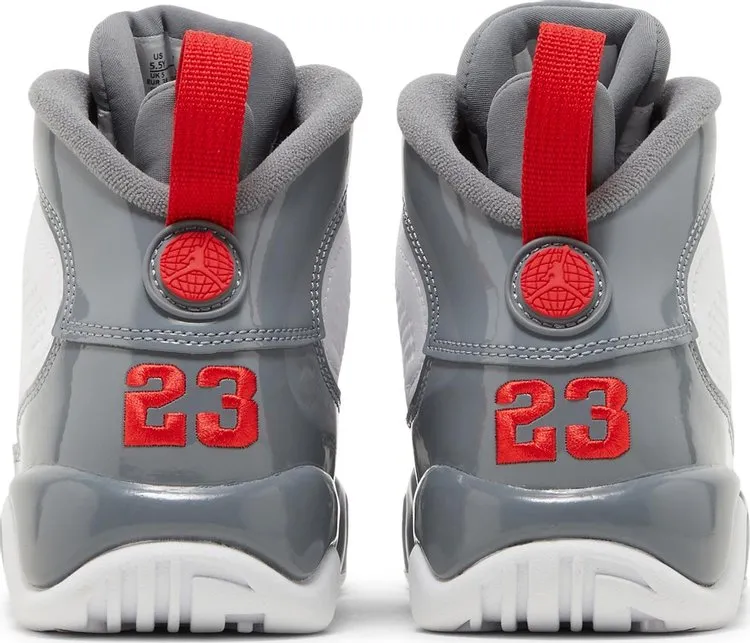 Air Jordan 9 Retro GS Fire Red, gray