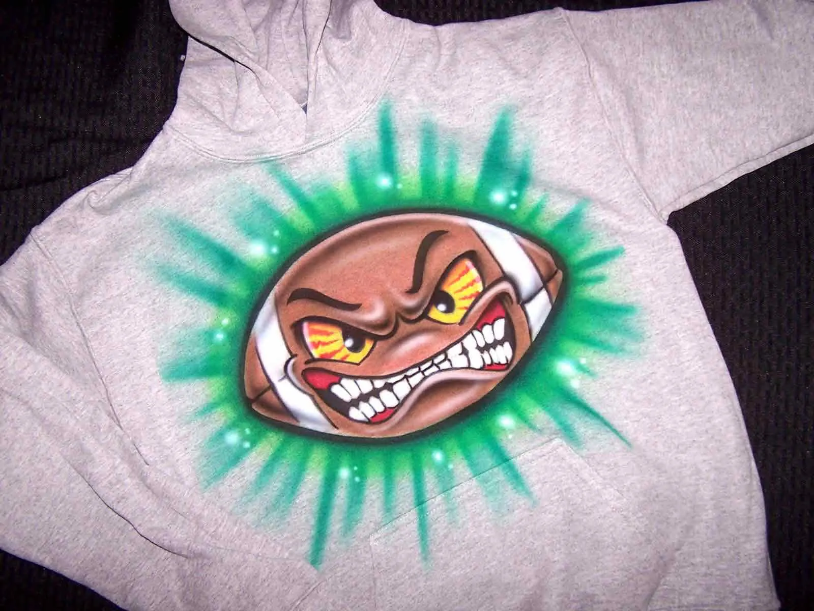 Airbrushed Angry Face Football Personalized Shirt