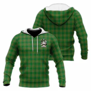 Arnott Irish Clan Tartan Knitted Hoodie with Coat of Arms