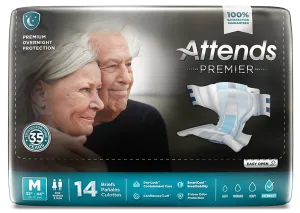 Attends Premier Briefs Incontinence Adult Diapers Maximum Absorbency