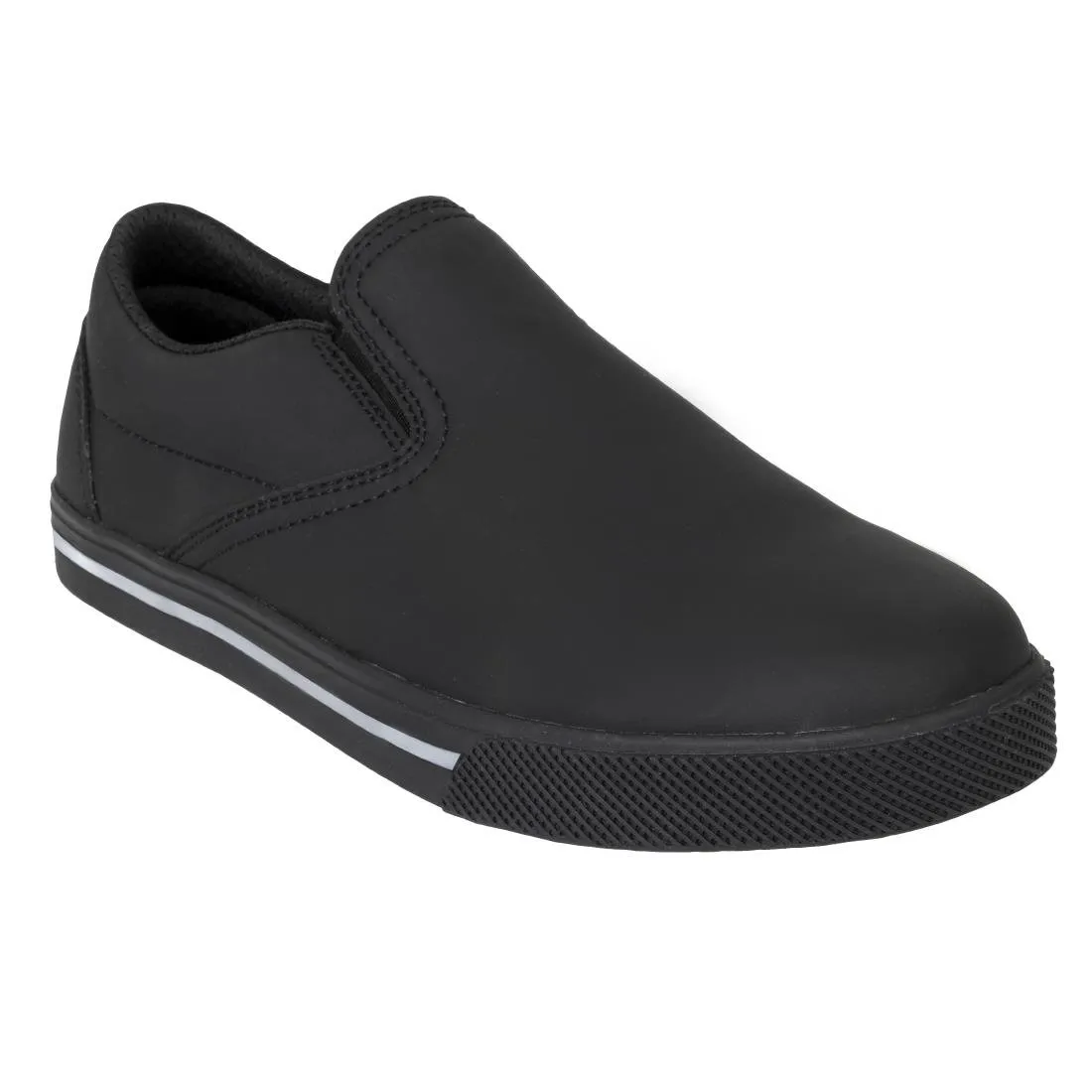 BA062-44 Slipbuster Recycled Microfibre Slip-on Shoe Matte Black 44