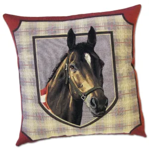 Bay Horse Tartan Tapestry Pillow