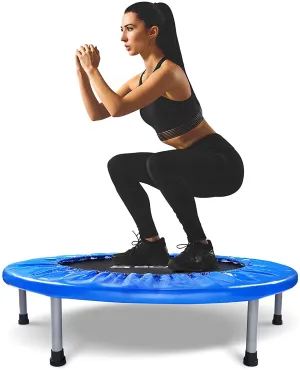 BCAN Mini Trampoline for Adults Exercise Rebounder Indoor Trampoline for Kids 38 Inch Small Trampoline Foldable Workout Trampoline Folding Fitness Trampoline Max 300 LBS