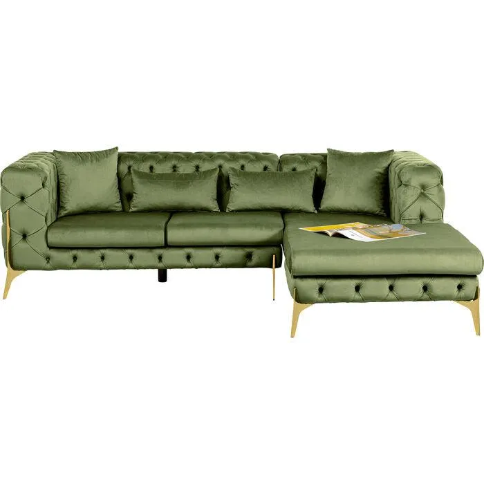 Bellissima Velvet Corner Sofa