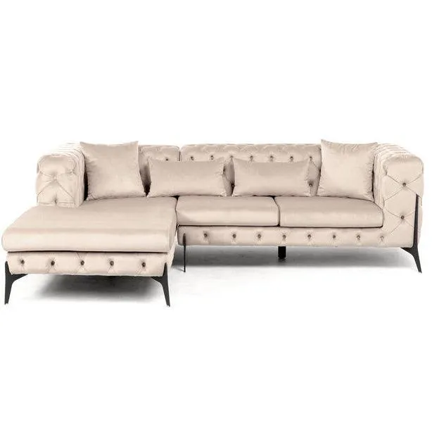 Bellissima Velvet Corner Sofa