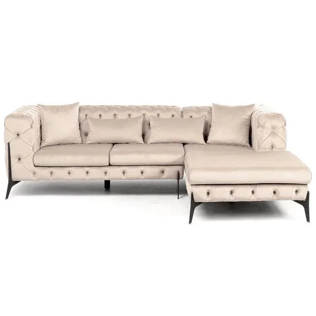 Bellissima Velvet Corner Sofa