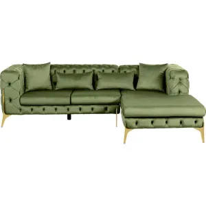 Bellissima Velvet Corner Sofa