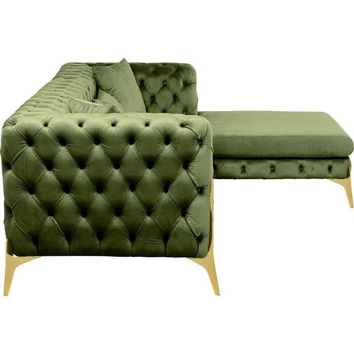 Bellissima Velvet Corner Sofa