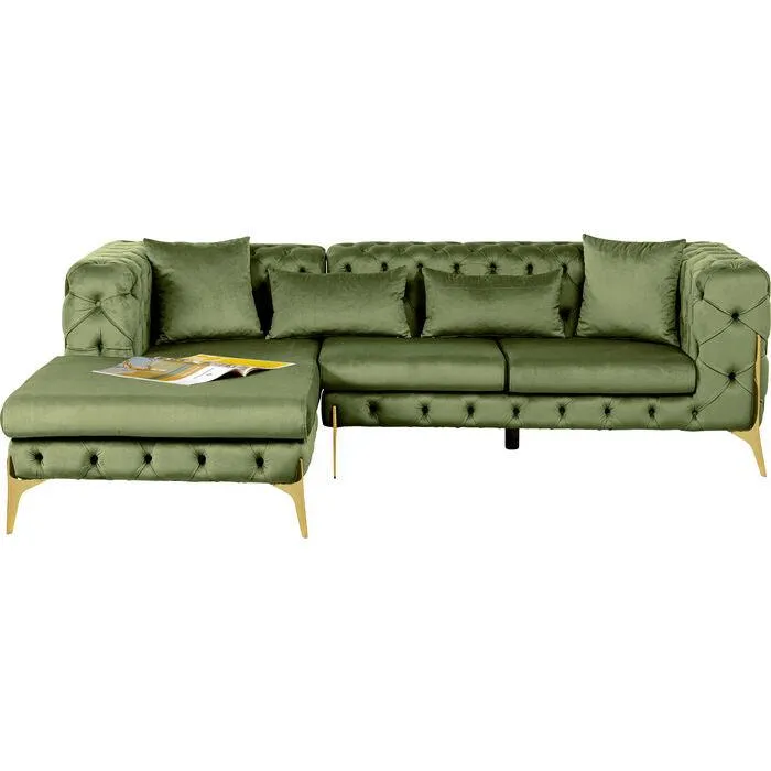 Bellissima Velvet Corner Sofa