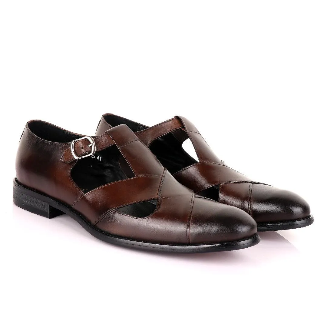 Berluti Men's Designer Shoes-Coffee