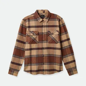 Brixton Bowery Heavy Weight Flannel - Sand / Bison