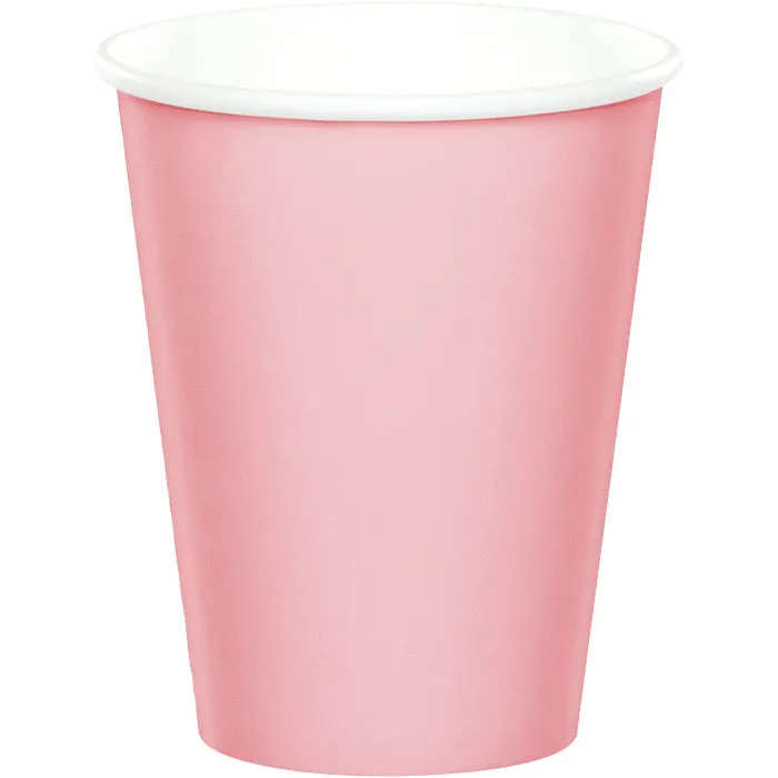 Bulk Classic Pink 9 oz Hot & Cold Paper Cups (240 per Case)