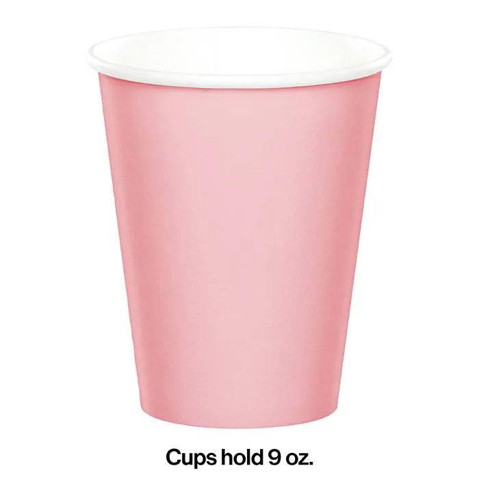 Bulk Classic Pink 9 oz Hot & Cold Paper Cups (240 per Case)