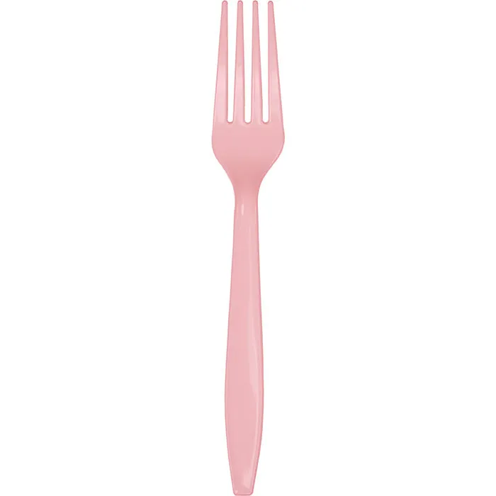 Bulk Classic Pink Bulk Plastic Forks (600 per Case)