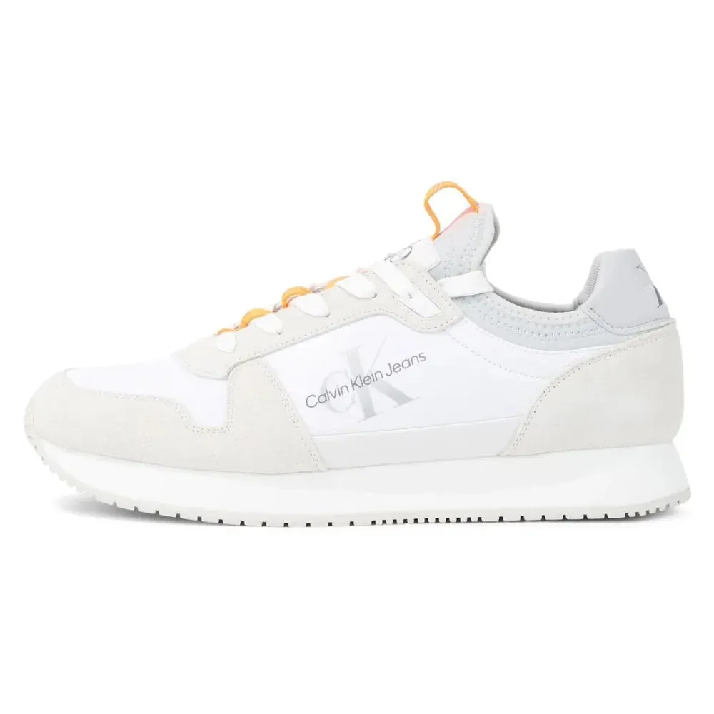 Calvin Klein Jeans Retro Runner Laceup REFL Trainer YM0YM00742-WHTORG