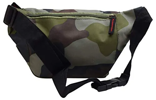 Camo nylon waist fanny pack belt bag pouch travel hiking camping hip purse men women (camo)