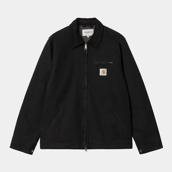 Carhartt WIP Detroit Jacket - Black / Black Heavy Stone Wash