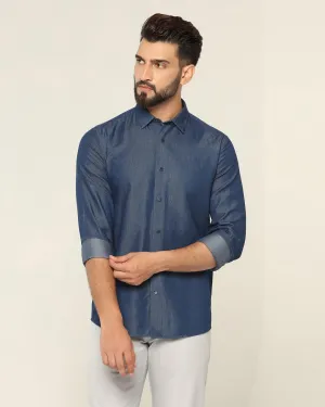 Casual Indigo Solid Shirt - Allen