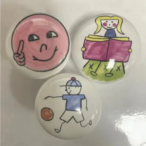 Children’s Cupboard Door Knob - Football / Girl / Smylie Face