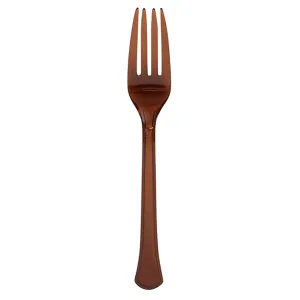 Chocolate Brown Heavy Duty Plastic Forks | 20ct