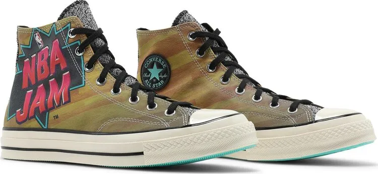 Converse NBA Jam x Chuck 70 High Hardwood Floor Sneakers, Brown