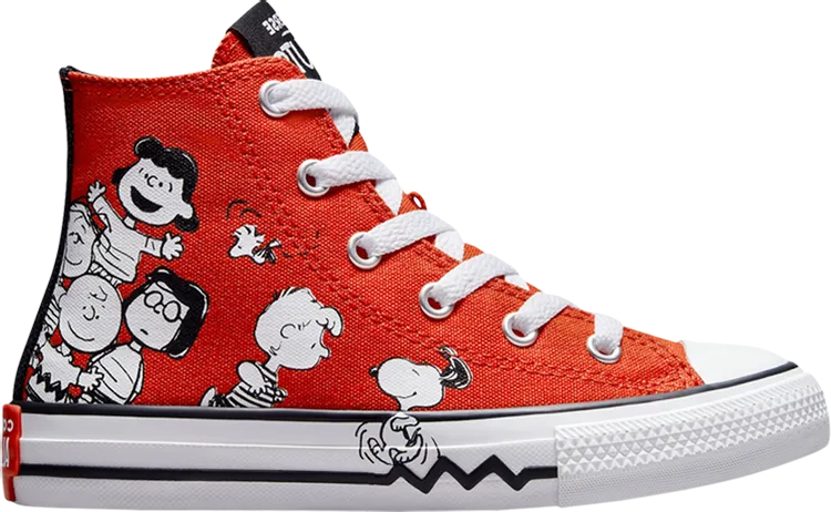 Converse Peanuts x Chuck Taylor All Star High PS Snoopy and Friends Sneakers, Red