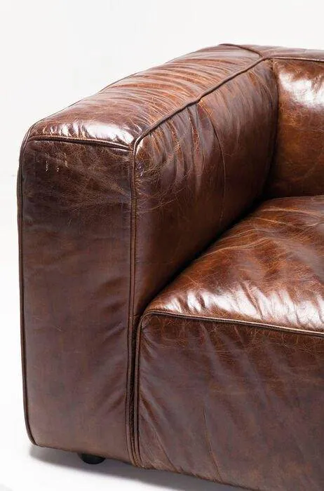 Cubetto Brown Leather Sofa