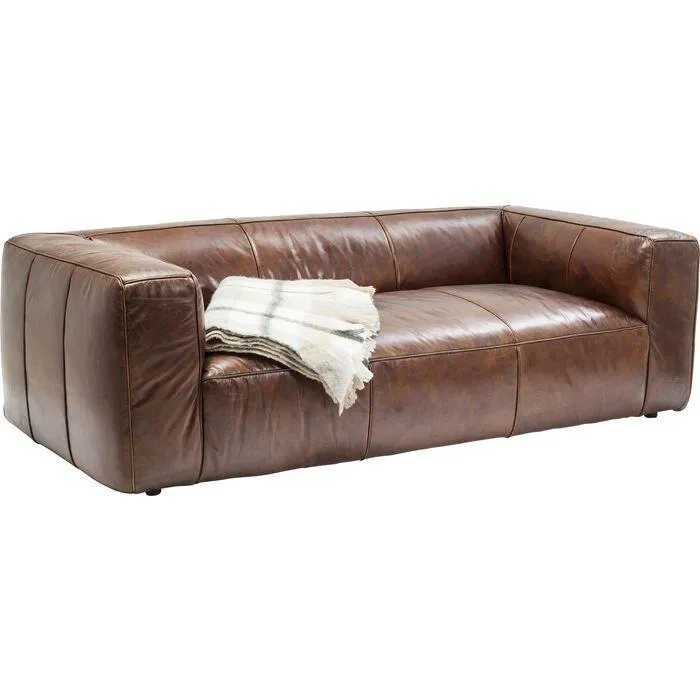 Cubetto Brown Leather Sofa