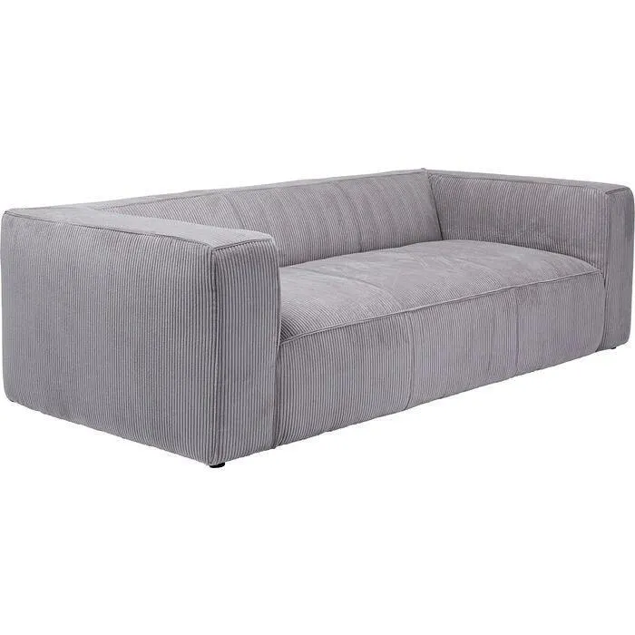 Cubetto Light Grey Corduroy 3 Seater Sofa