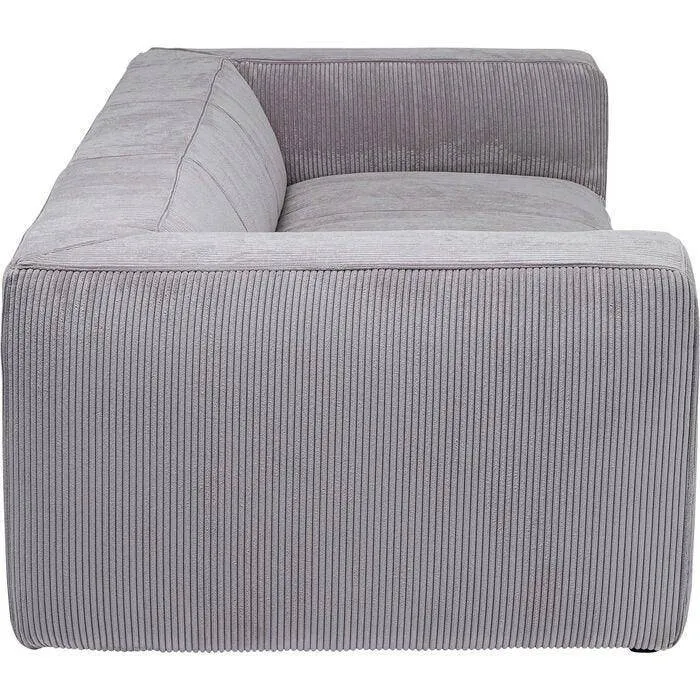 Cubetto Light Grey Corduroy 3 Seater Sofa